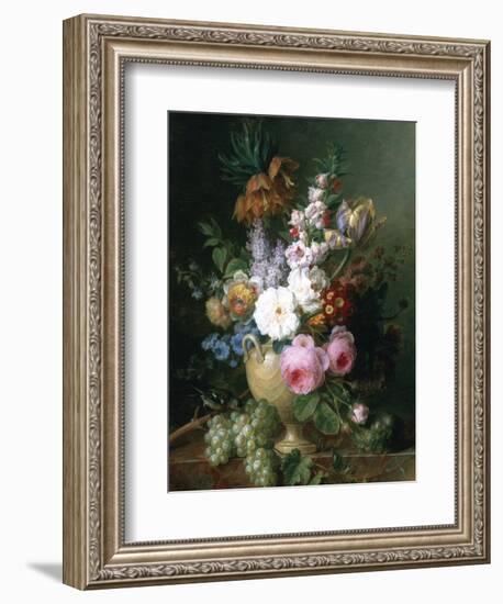 Rich Still Life of Summer Flowers-Cornelis van Spaendonck-Framed Giclee Print