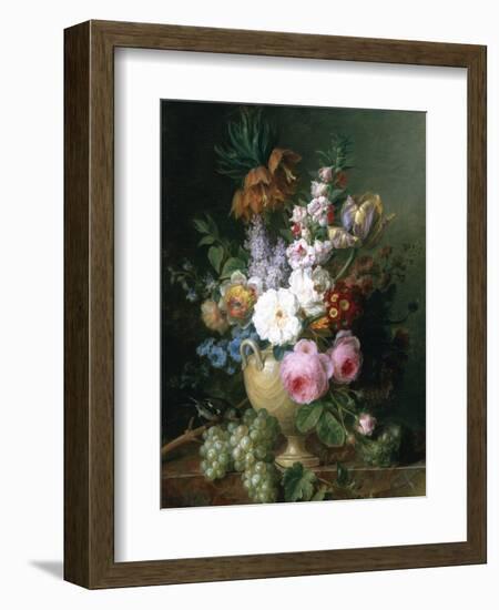 Rich Still Life of Summer Flowers-Cornelis van Spaendonck-Framed Giclee Print