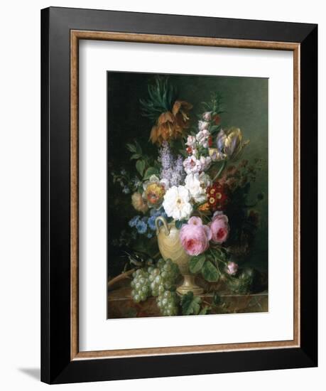 Rich Still Life of Summer Flowers-Cornelis van Spaendonck-Framed Giclee Print