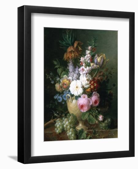 Rich Still Life of Summer Flowers-Cornelis van Spaendonck-Framed Giclee Print