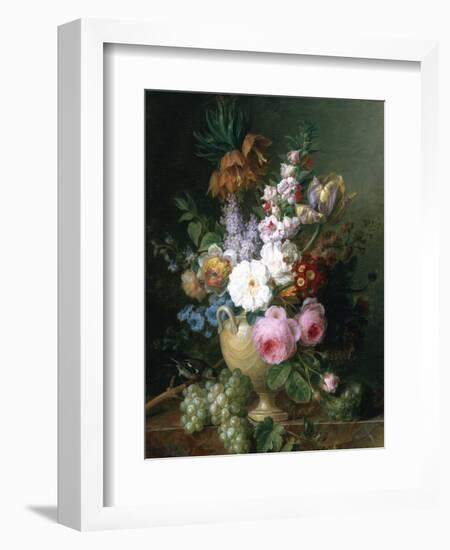 Rich Still Life of Summer Flowers-Cornelis van Spaendonck-Framed Giclee Print