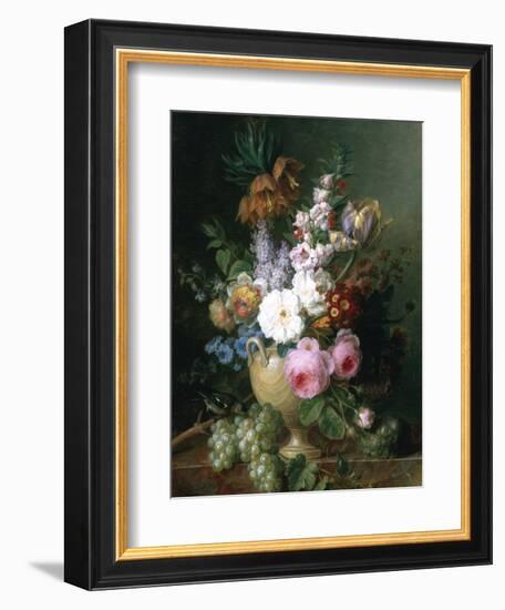 Rich Still Life of Summer Flowers-Cornelis van Spaendonck-Framed Giclee Print