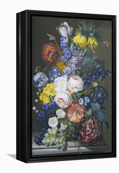 Rich Still Life of Summer Flowers-Sebastian Wegmayr-Framed Premier Image Canvas