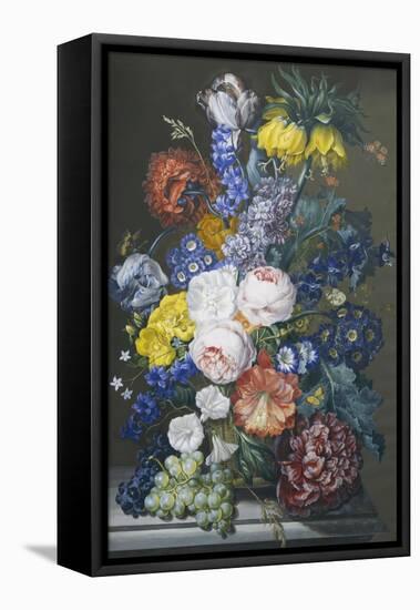 Rich Still Life of Summer Flowers-Sebastian Wegmayr-Framed Premier Image Canvas