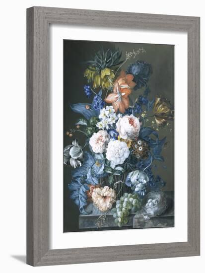 Rich Still Life with a Bird's Nest-Sebastian Wegmayr-Framed Giclee Print