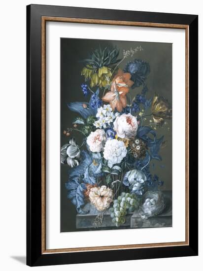 Rich Still Life with a Bird's Nest-Sebastian Wegmayr-Framed Giclee Print