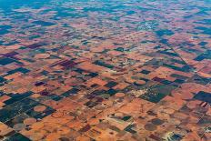 An Aerial View of Massive Farmland with Pivot Irrigation Crop Circles.-Richard A McMillin-Laminated Photographic Print