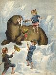 Polar Bear Being Fed Ice Cream Sundae by Children-Richard Andre-Framed Giclee Print