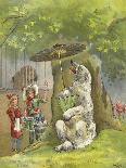 Children Addressing the Birds in the Zoo-Richard Andre-Giclee Print