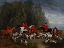 Thomas Cosbys Charger Black Prince with the Troopers of the Royal Guard Beyond, 1823-Richard Barrett Davis-Giclee Print