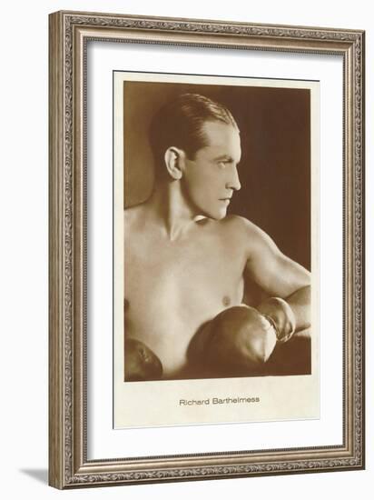 Richard Barthelmess with Boxing Gloves-null-Framed Art Print