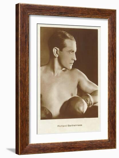 Richard Barthelmess with Boxing Gloves-null-Framed Art Print