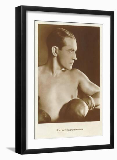 Richard Barthelmess with Boxing Gloves-null-Framed Art Print