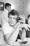 Johnny Hallyday Having a Drink with Some Friends-Richard Bouchara-Laminated Photographic Print