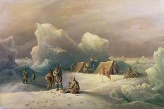 Hms Erebus and Terro, Escape from the Bergs, 13 March 1842, 1863-Richard Bridges Beechey-Framed Giclee Print