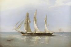 H.M.S. 'Lord Warden' off the Eddystone Lighthouses, 1882-Richard Bridges Beechey-Giclee Print