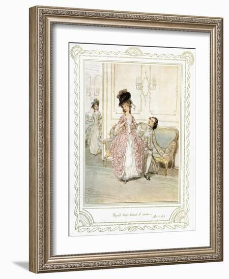 Richard Brinsley Sheridan's play-Hugh Thomson-Framed Giclee Print