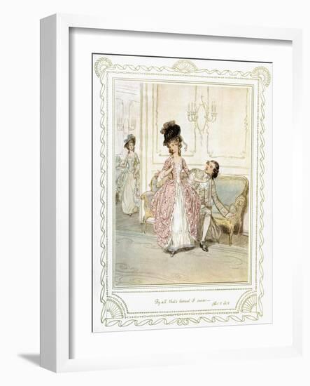 Richard Brinsley Sheridan's play-Hugh Thomson-Framed Giclee Print