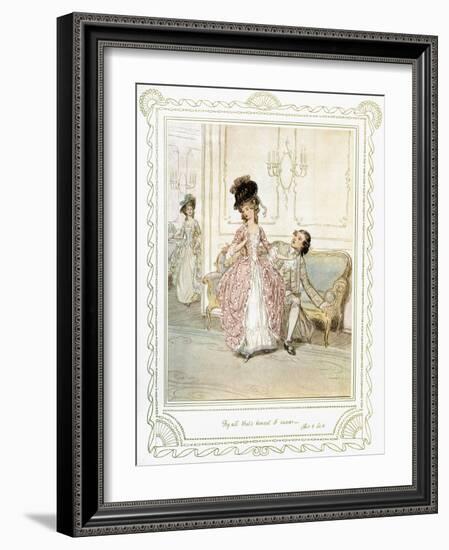 Richard Brinsley Sheridan's play-Hugh Thomson-Framed Giclee Print