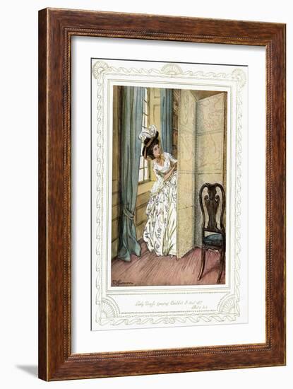 Richard Brinsley Sheridan's play-Hugh Thomson-Framed Giclee Print