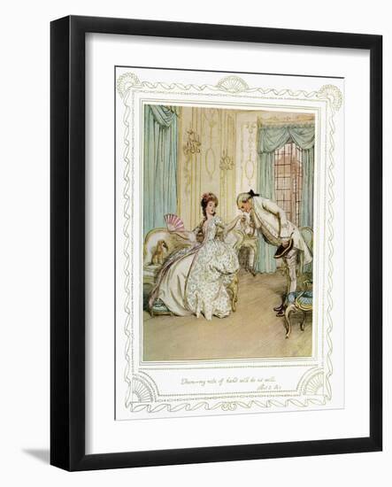 Richard Brinsley Sheridan's play-Hugh Thomson-Framed Giclee Print