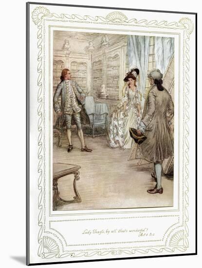 Richard Brinsley Sheridan's play-Hugh Thomson-Mounted Giclee Print