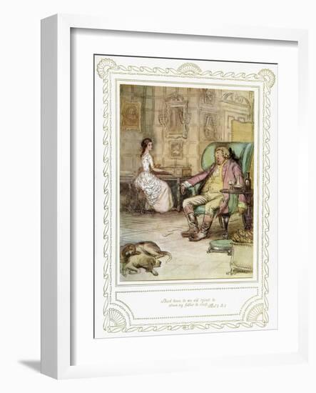 Richard Brinsley Sheridan's play-Hugh Thomson-Framed Giclee Print