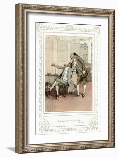 Richard Brinsley Sheridan's play-Hugh Thomson-Framed Giclee Print