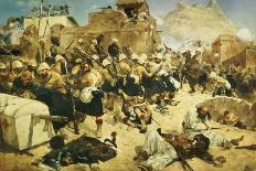 The 92nd Highlanders and the 2nd Gurkhas Storming Gaudi Mullah Sahibhad, Candahar-Richard Caton Woodville-Giclee Print