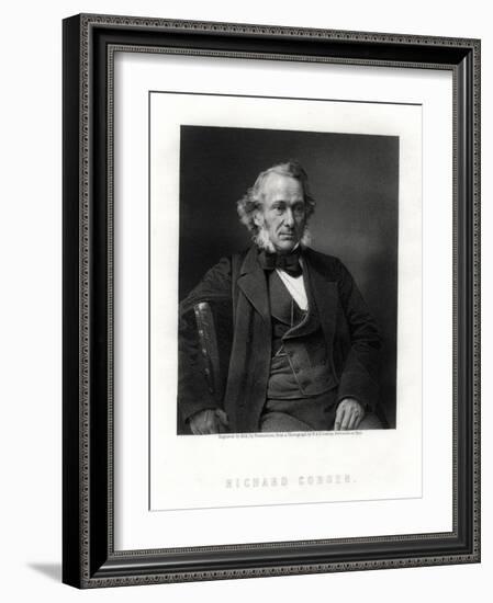 Richard Cobden, British Manufacturer, Radical and Liberal Statesman, 19th Century-W Holl-Framed Giclee Print