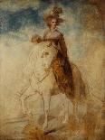 Equestrian Portrait of a Lady, Said to Be Lady Elizabeth Foster-Richard Cosway-Giclee Print