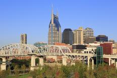 Shelby Pedestrian Bridge and Nashville Skyline, Tennessee, United States of America, North America-Richard Cummins-Photographic Print