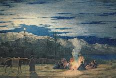 Artist's Halt in the Desert by Moonlight, C.1845-Richard Dadd-Giclee Print