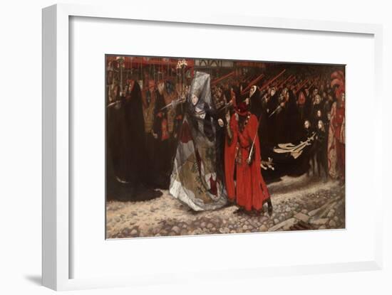 Richard, Duke of Gloucester, and the Lady Anne, 1896-Edwin Austin Abbey-Framed Giclee Print