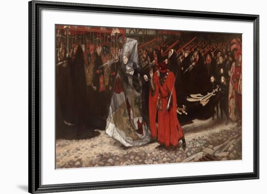 Richard, Duke of Gloucester, and the Lady Anne, 1896-Edwin Austin Abbey-Framed Giclee Print