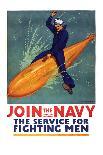 Join the Navy, the Service for Fighting Men, c.1917-Richard Fayerweather Babcock-Framed Art Print