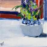 Flowers on End Table, 2020, (watercolor on paper)-Richard Fox-Giclee Print