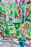 Garden, Sunny Day, 2021 (W/C on Paper)-Richard H Fox-Giclee Print