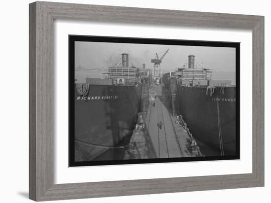 Richard Henry Lee and Sister Ship-Alfred T. Palmer-Framed Art Print