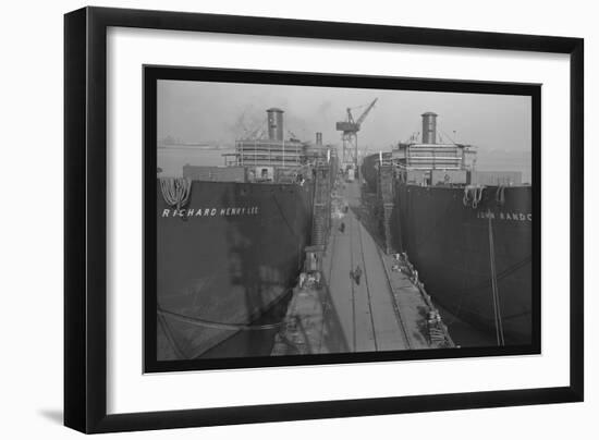 Richard Henry Lee and Sister Ship-Alfred T. Palmer-Framed Art Print