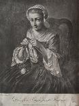 Domestick Employment Knitting (Mezzotint)-Richard Houston-Framed Premier Image Canvas