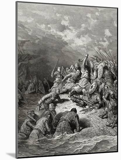 Richard I (1157-99) the Lionheart Delivering Jaffa, Illustration from 'Bibliotheque Des…-Gustave Doré-Mounted Giclee Print