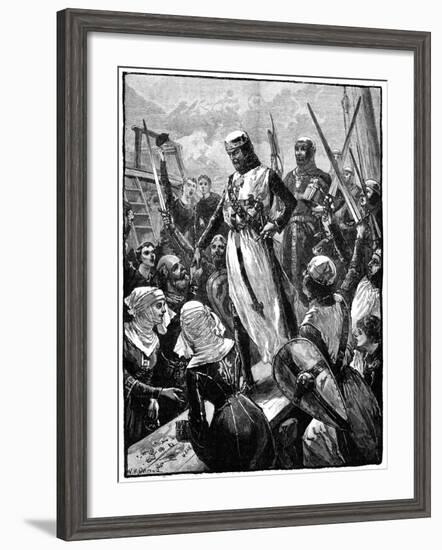 Richard I, Coeur De Lion Landing at Sandwich, March 1194-William Heysham Overend-Framed Giclee Print