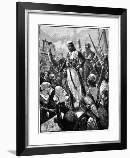 Richard I, Coeur De Lion Landing at Sandwich, March 1194-William Heysham Overend-Framed Giclee Print