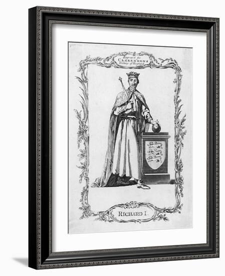 Richard I the Lionheart English King Full Length Portrait-null-Framed Art Print