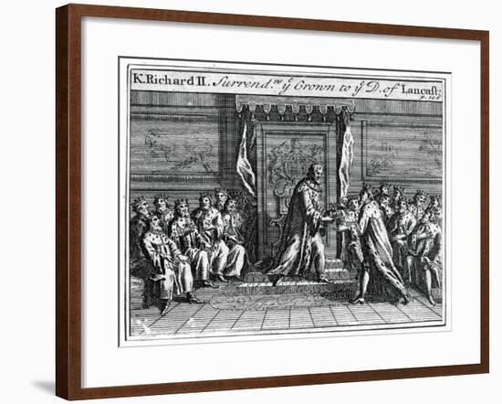 Richard II of England Surrenders His Crown, 1399-null-Framed Giclee Print