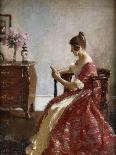 Girl Reading, 1916 (Oil on Canvas)-Richard Jack-Framed Giclee Print
