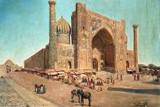 Figures in a Street Before a Mosque, 1895-Richard Karlovich Zommer-Giclee Print