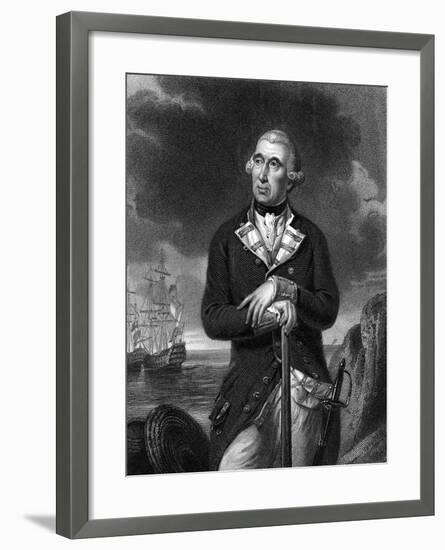 Richard Kempenfelt, English Naval Officer of Swedish Descent-null-Framed Giclee Print