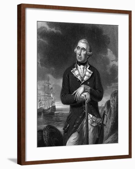 Richard Kempenfelt, English Naval Officer of Swedish Descent-null-Framed Giclee Print